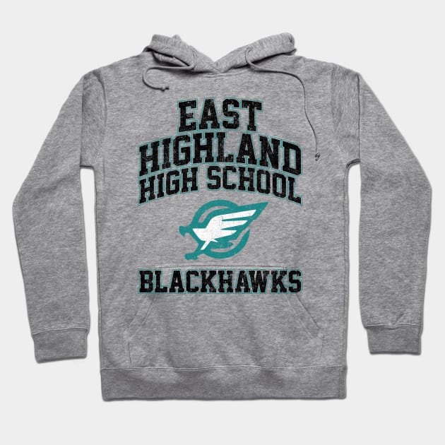 East Highland High School Blackhawks (Variant) Hoodie by huckblade